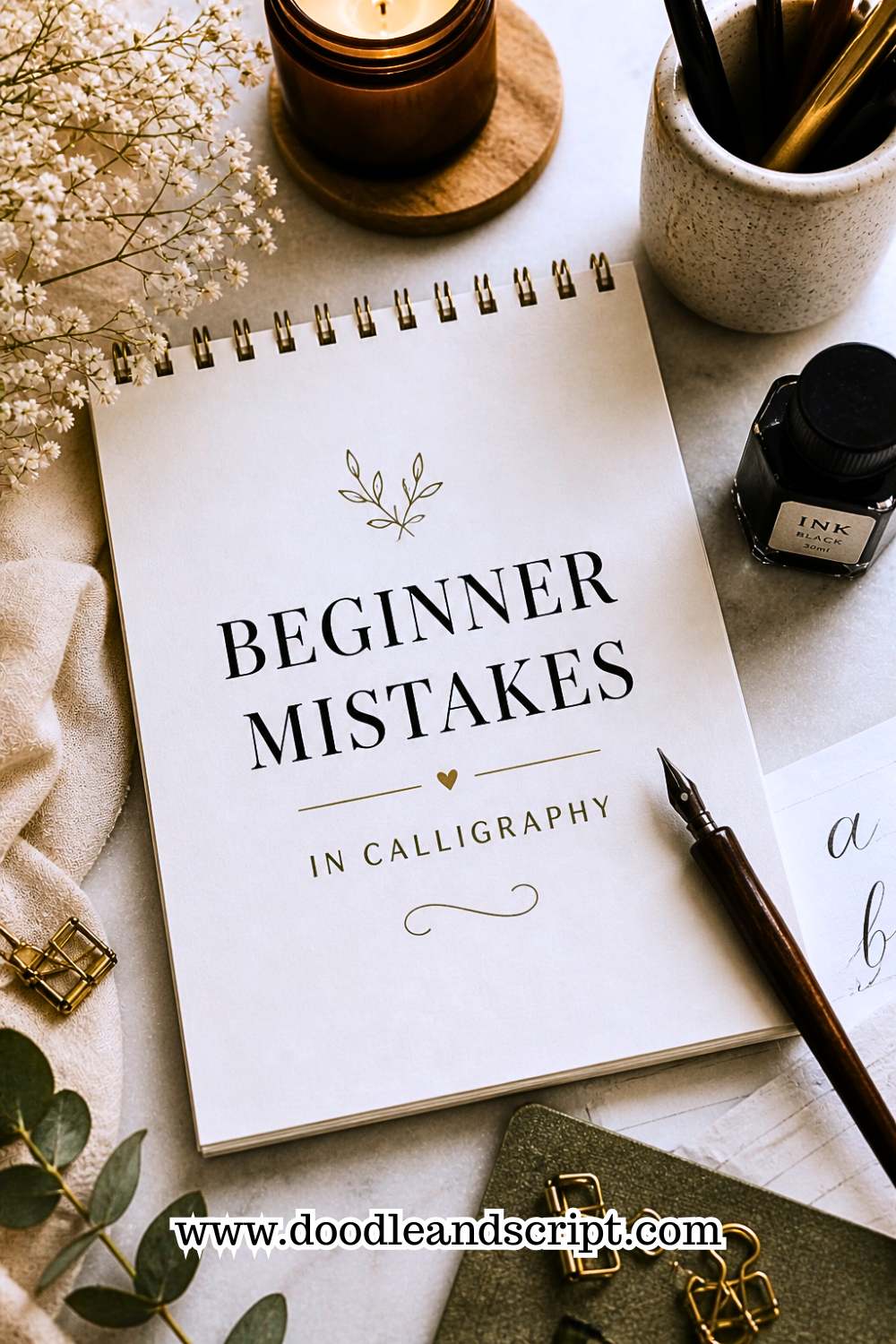 Beginner Mistakes in Calligraphy and How to Fix Them - Doodle and Script