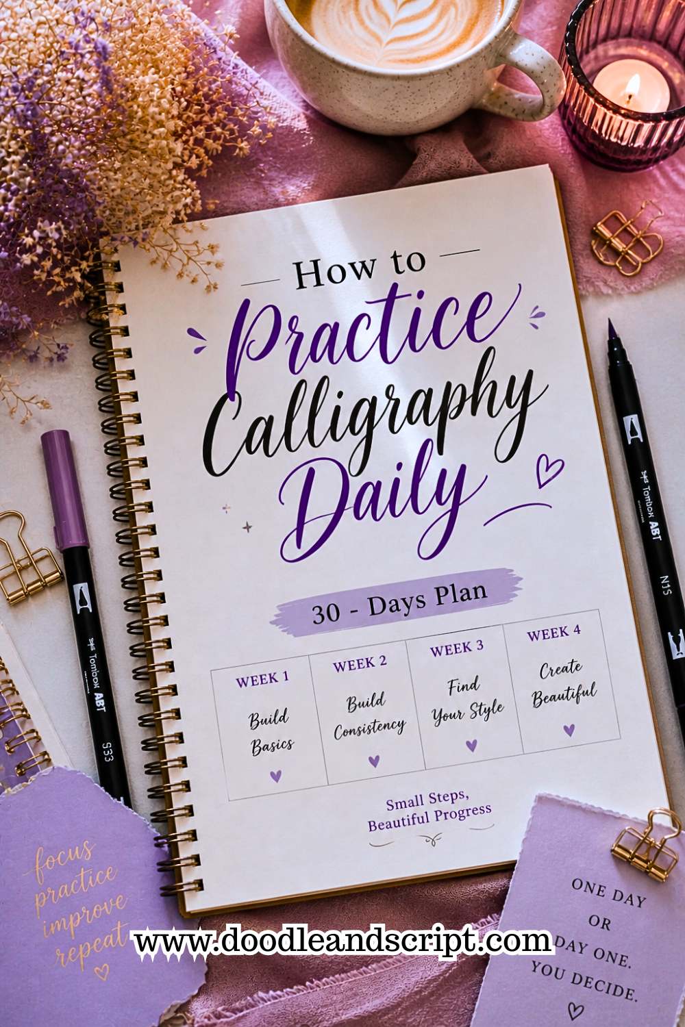Pinterest Script Calligraphy Calligraphy for Beginners: Complete Starter Guide - Doodle and Script