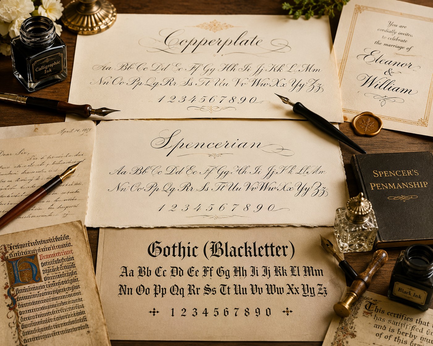 Formal Script Calligraphy Modern Calligraphy vs Traditional Calligraphy (Explained) - Doodle and ...