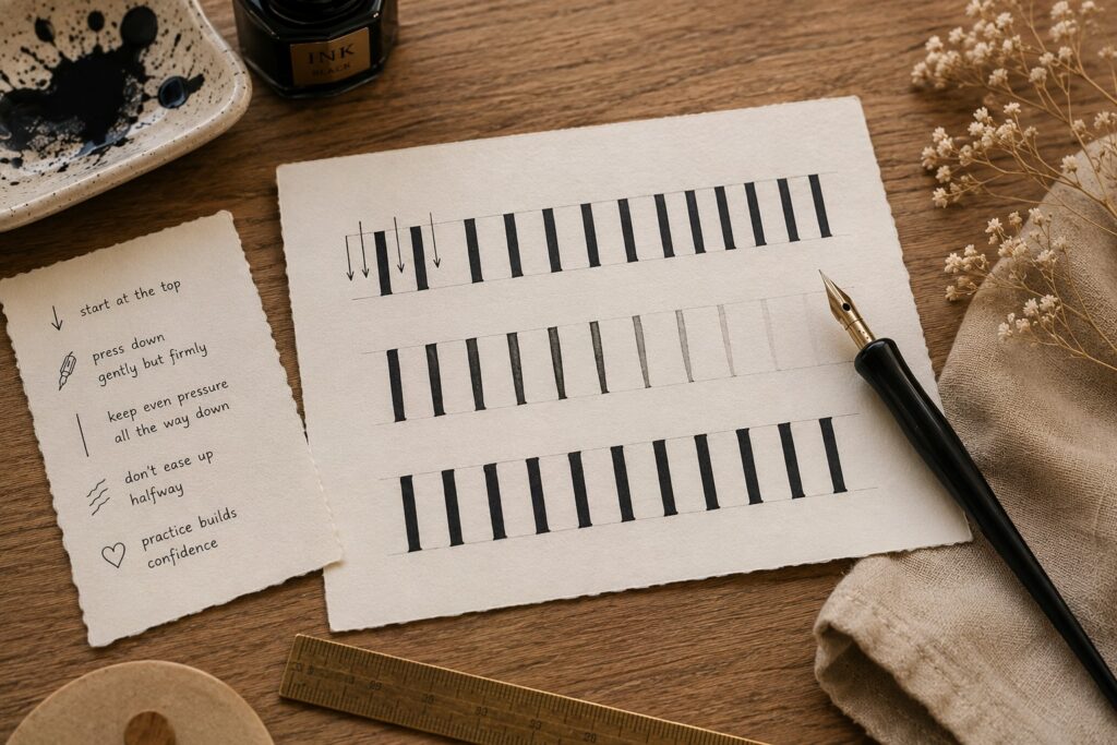BEGINNER CALLIGRAPHY  EXERCISES TO IMPROVE CONTROL