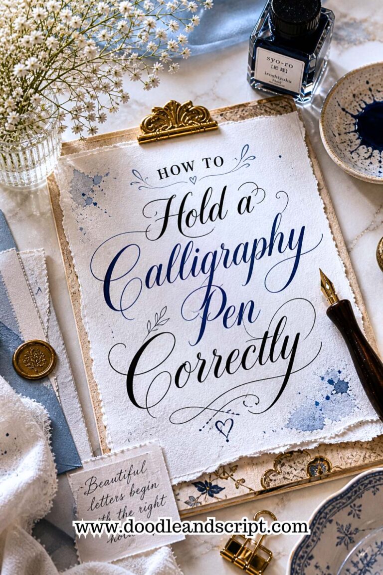 How to Hold a Calligraphy Pen Correctly (Step-by-Step)