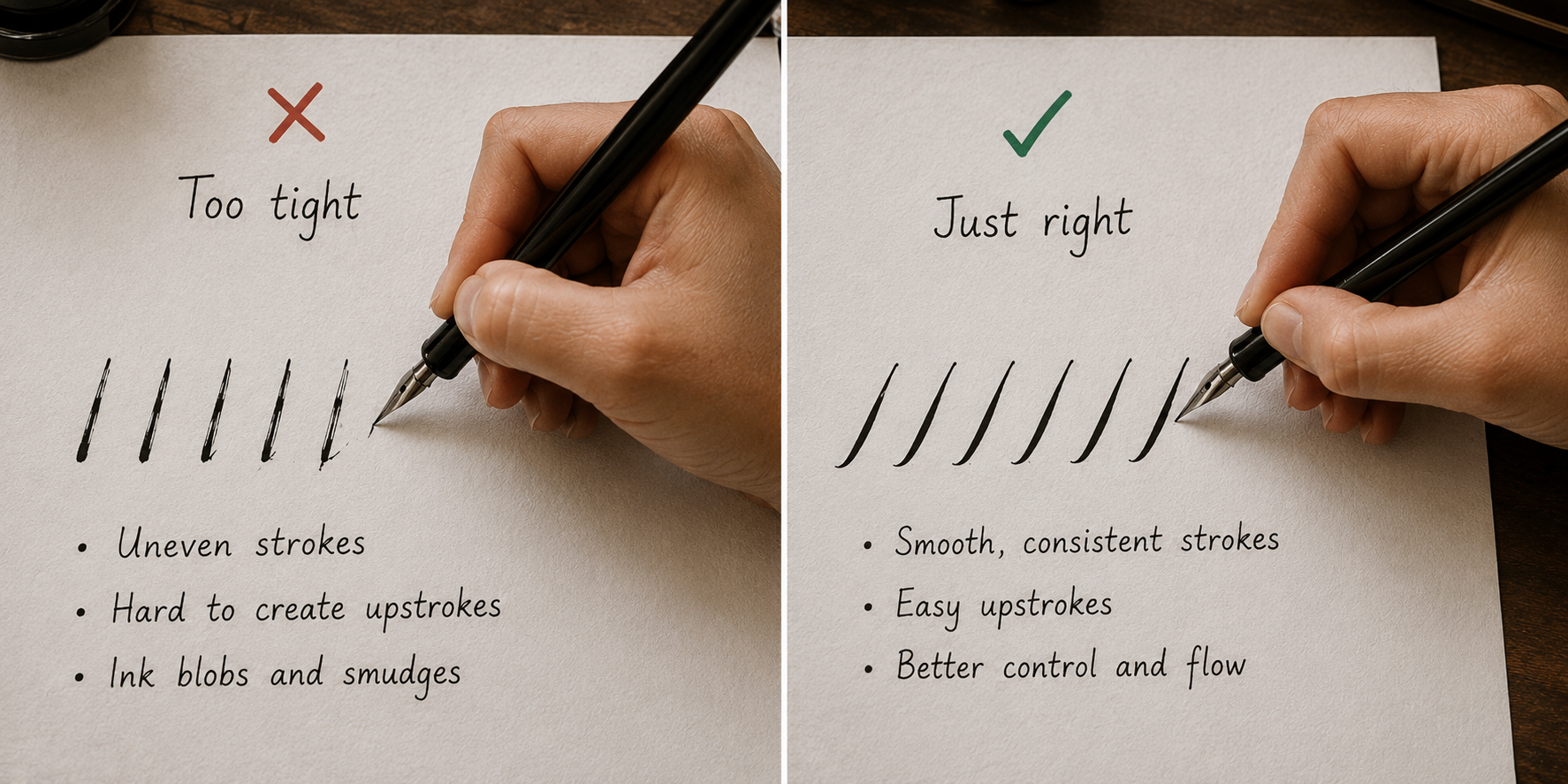 Calligraphy Mistakes Beginner Mistakes in Calligraphy and How to Fix Them - Doodle and Script
