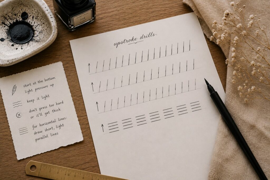 BEGINNER CALLIGRAPHY EXERCISES TO IMPROVE CONTROL