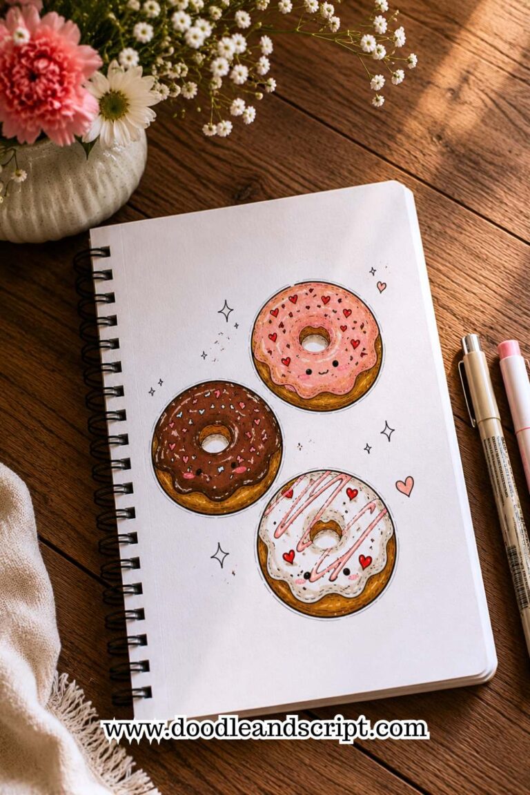 21 Easy Donut Doodle Ideas Step-by-Step