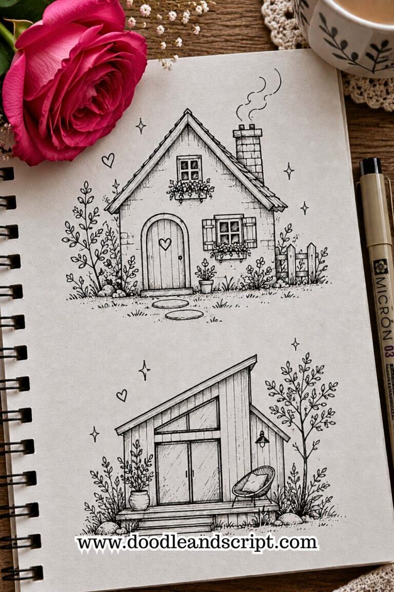 19 Easy House Doodle Ideas Step-by-Step