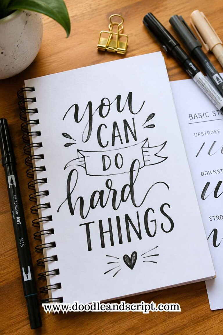 How to Learn Hand Lettering Step-by-Step (Even If You Can’t Draw)
