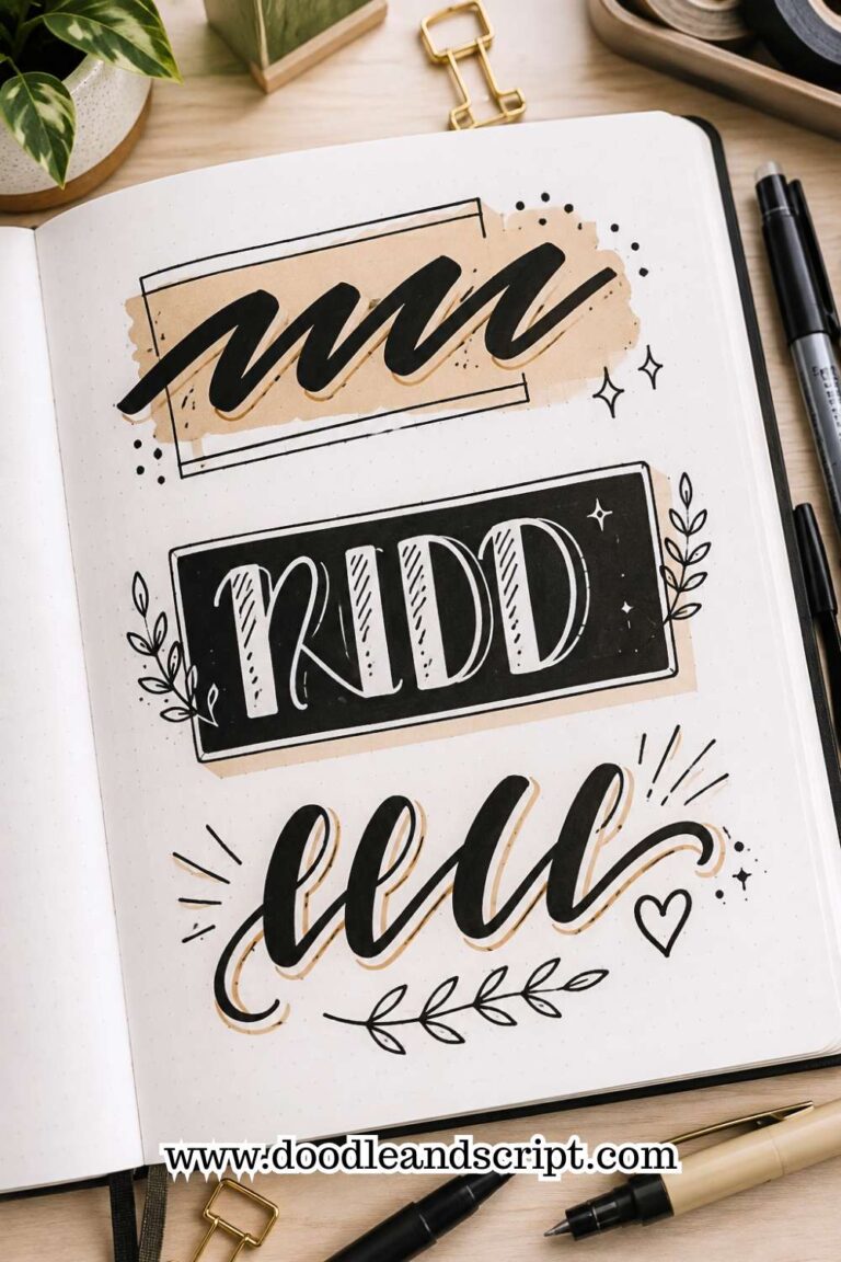 21 Bullet Journal Title Lettering Ideas That Look Professional