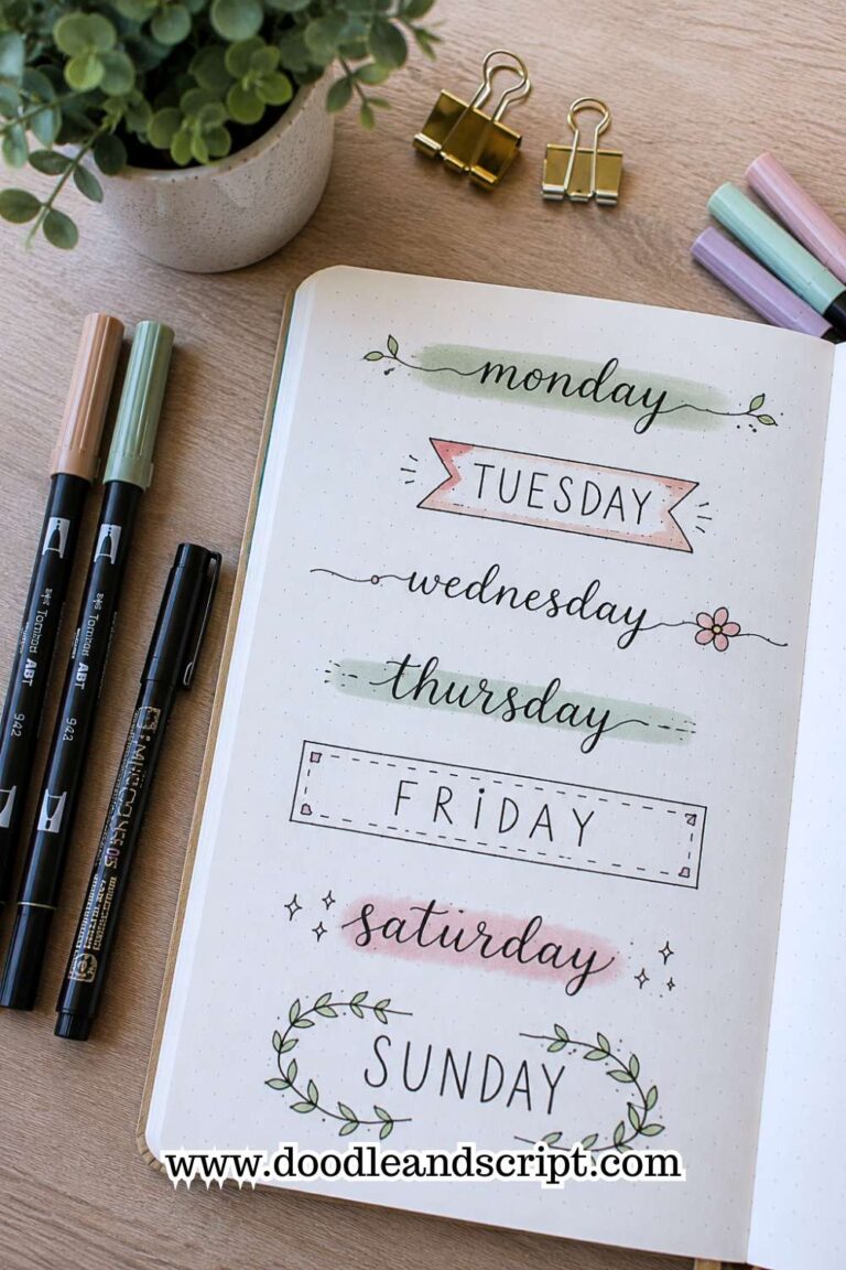 How to Create Gorgeous Bullet Journal Headers in 15 Steps