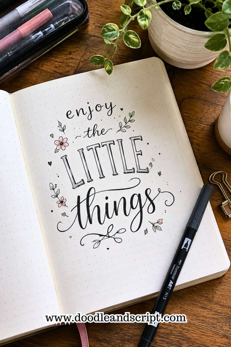 11 Decorative Bullet Journal Lettering Ideas for Stunning Pages
