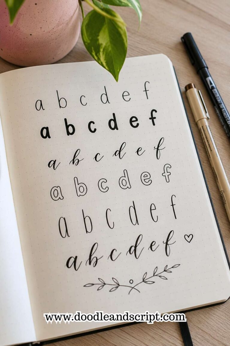 19 Easy Bullet Journal Fonts Anyone Can Learn