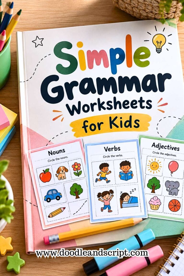 29 Simple Grammar Worksheets for Kids