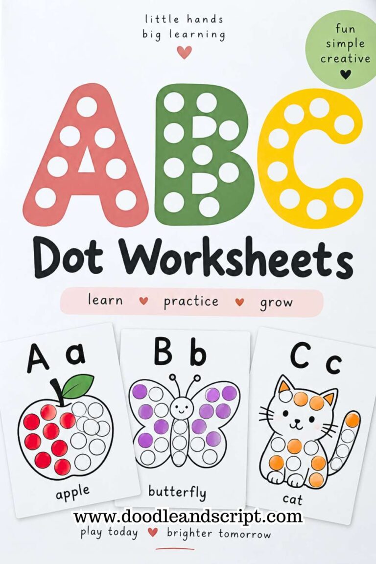 26 Easy Do a Dot Alphabet Worksheets for Preschoolers