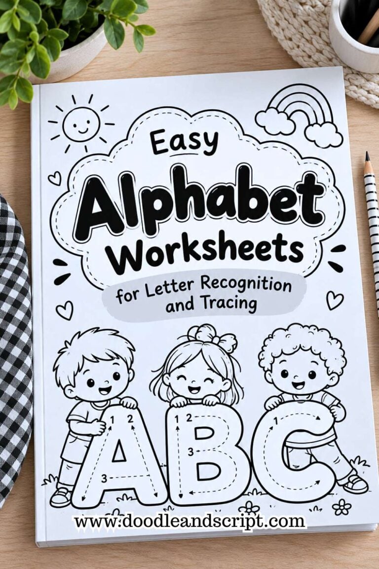 26 Easy Alphabet Worksheets for Letter Recognition and Tracing