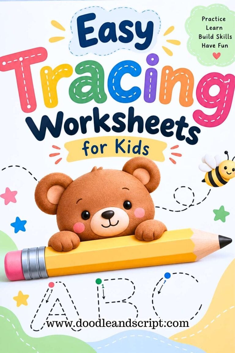 30 Easy Tracing Worksheets for Kids