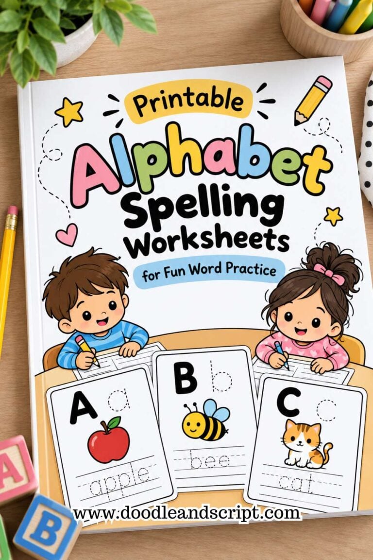 26 Printable Alphabet Spelling Worksheets for Fun Word Practice